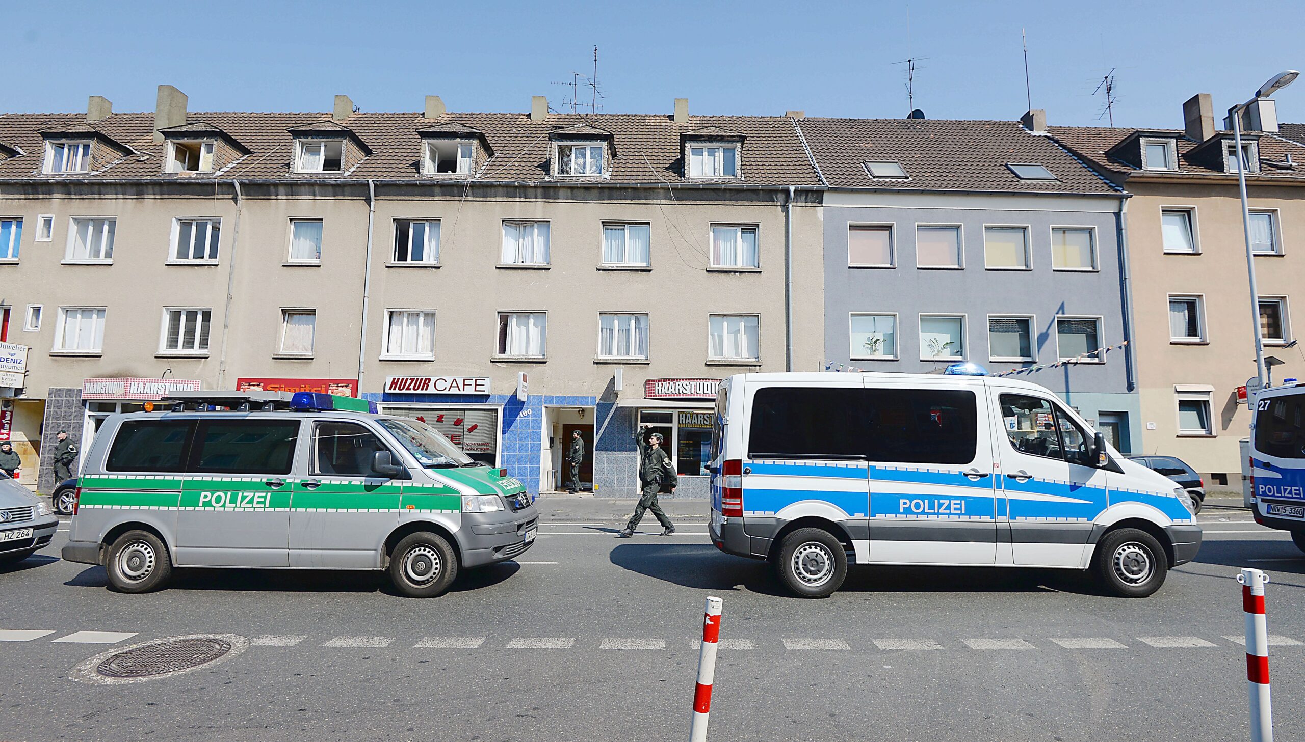 Großeinsatz der Polizei gegen Rocker in Eppinghofen. Foto: Oliver Müller