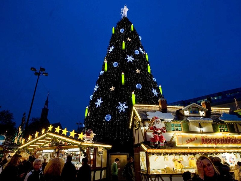 Weihnachtsmarkt 2011 in  Dortmund:Riesentanne Weihnachtsbaum Foto: Knut Vahlensieck