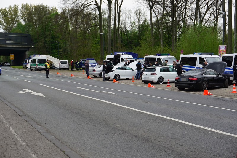 Die Polizei in Herten kontrollierte viele Autos.