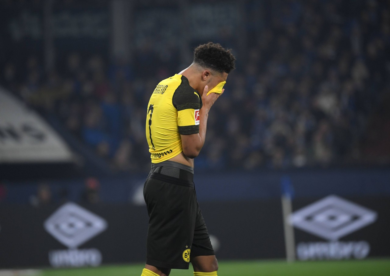 Jadon Sancho musste sich nach dem Jubel ein paar Tränen wegwischen.