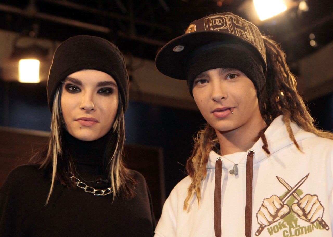 Tom Kaulitz (r.) und sein Bruder Bill im Jahr 2007. Sie wurden als Frontleute von "Tokio Hotel" berühmt.