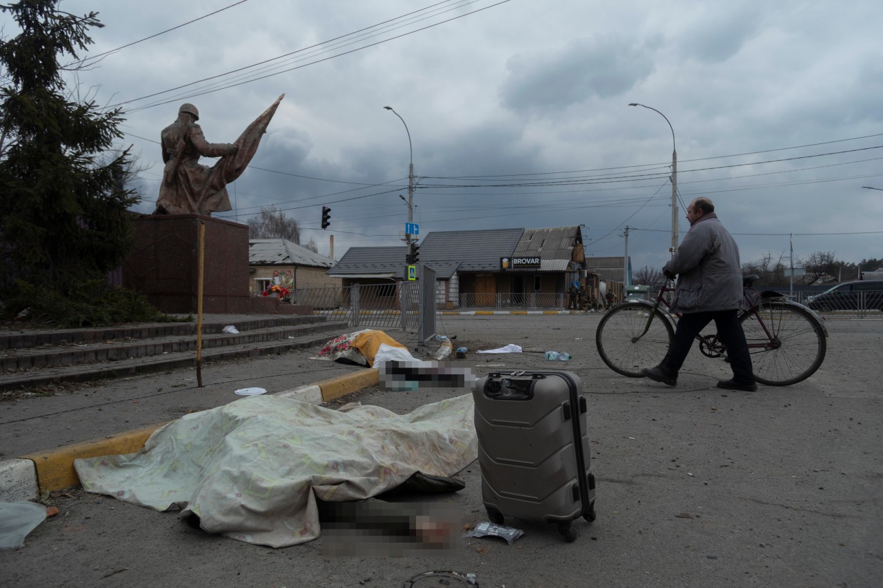 Ukraine-Krieg: Bei dem Angriff auf Irpin wurden mehrere Zivilisten in einem sogenannten „sicheren“ Korridor getötet.