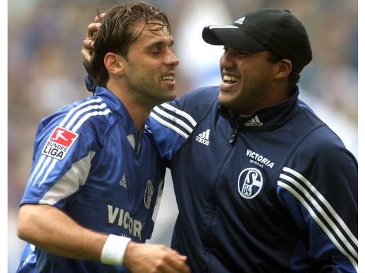 Ailton mit Lincoln bei Schalke in der Saison 2004/2005.