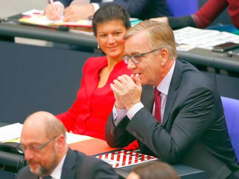 Sahra Wagenknecht und Dietmar Bartsch, die Fraktionsvorsitzenden der Linken.