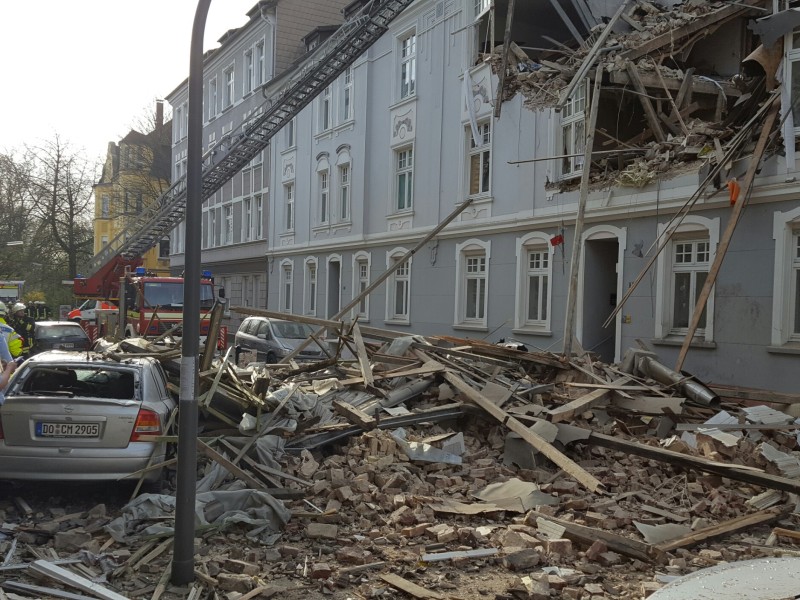 Der schöne Altbau wurde völlig zerstört.