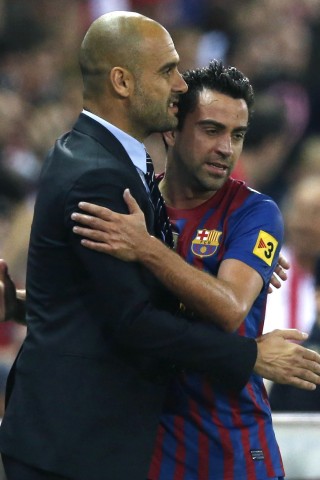 Erfolgsduo in Barcelon: Xavi (rechts) und Pep Guardiola.