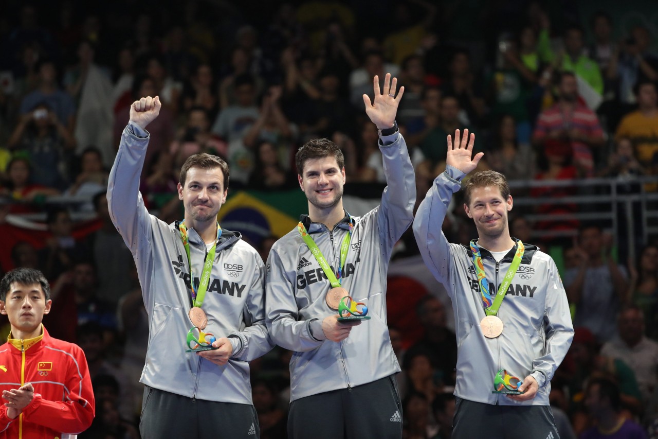 Zwar verpassten die deutschen Tischtennisherren die erhoffte Goldmedaille in Rio, doch die Freude über Bronze war dennoch riesig.