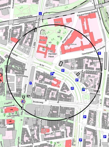 Das ist der finale Radius des Evakuierungsbereichs.