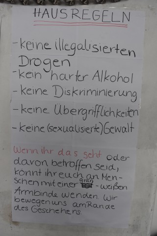 Es herrschen klare Regeln im besetzten Haus.