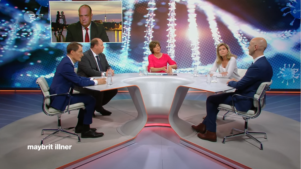 Die Talkrunde bei „Maybrit Illner“ (ZDF) am Donnerstagabend.