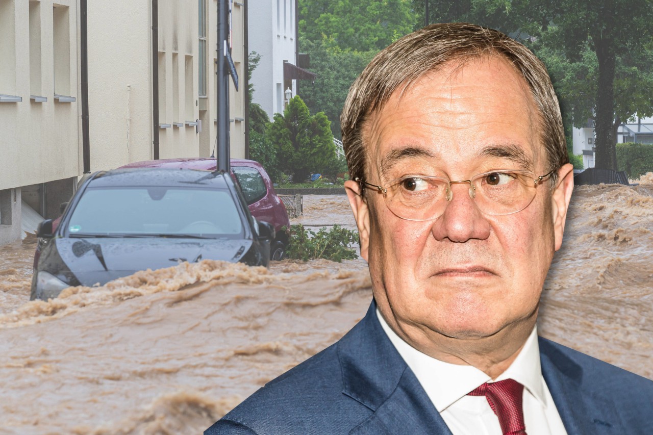 Land unter in NRW: Ministerpräsident Armin Laschet war derweil in Süddeutschland. 