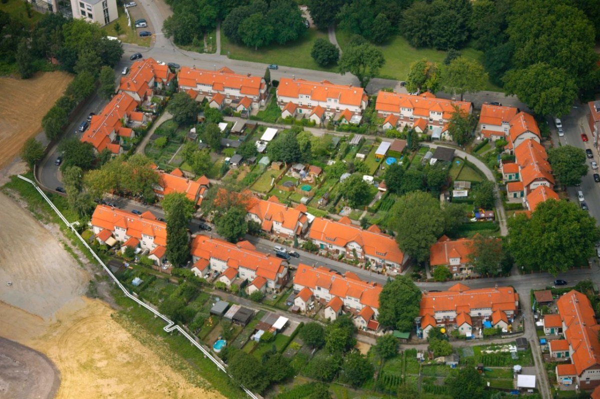 Luftbild der Siedlung Schüngelberg in Gelsenkirchen-Buer