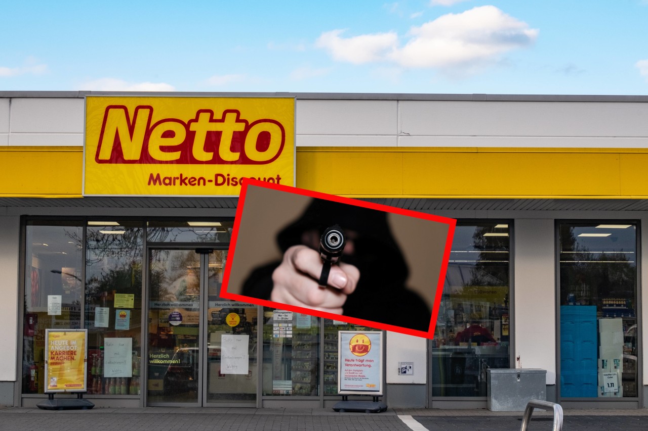 In einem Netto in NRW zückte plötzlich ein Mann eine Waffe. (Symbolbild)