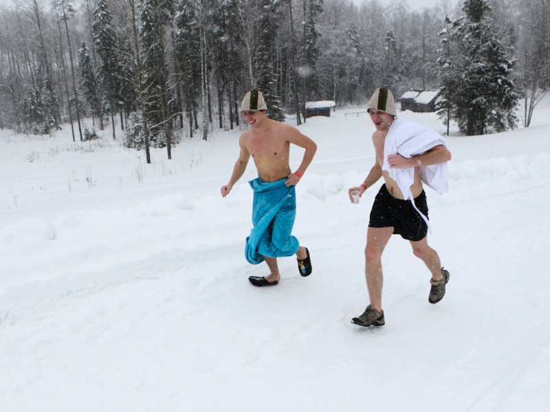 Rund 600 Menschen haben am Sonntag am vierten Europäischen Sauna-Marathon in Estland teilgenommen. 