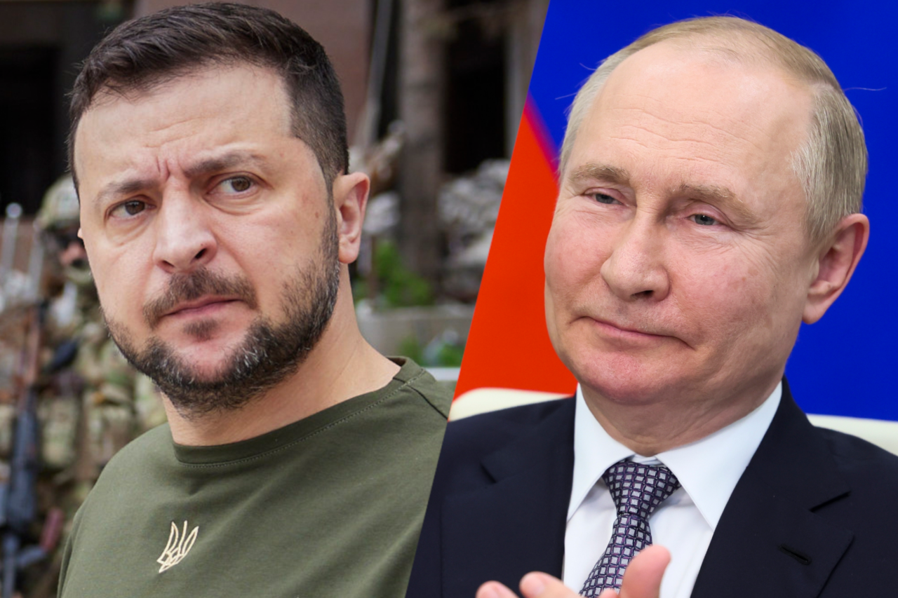 Wolodymyr Selenskyj und Wladimir Putin. 