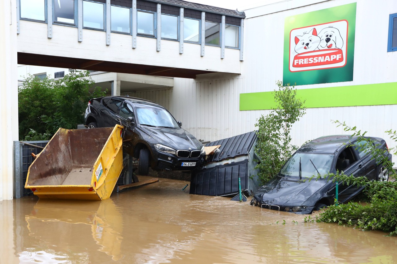 Dieses Foto zeigt die Folgen von Unwetter und Hochwasser in Bad Neuenahr-Ahrweiler.