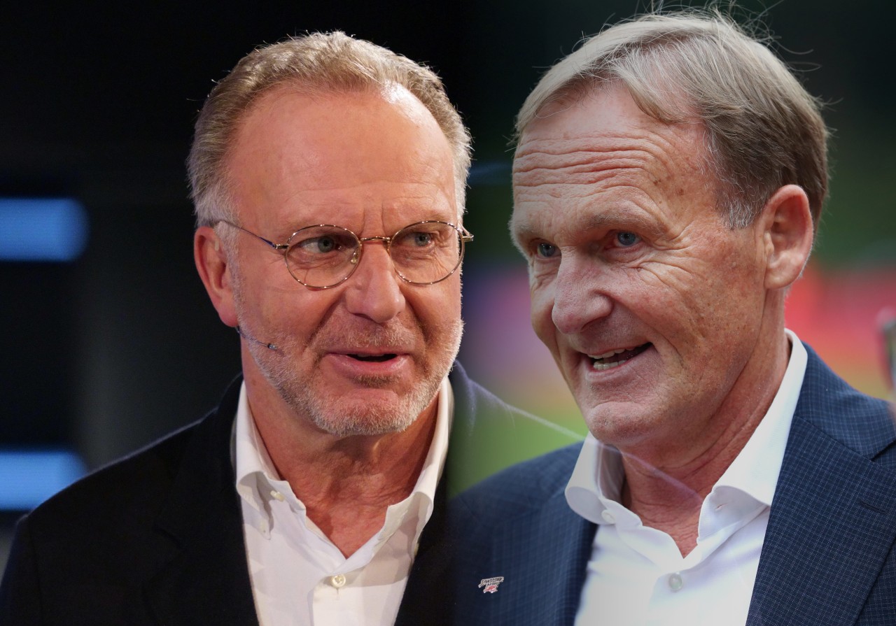 Borussia Dortmund gegen Bayern München: Für Rummenigge (l.) und Watzke traditionell ein Anlass für Verbal-Attacken. Doch diesmal giftet bislang nur einer.