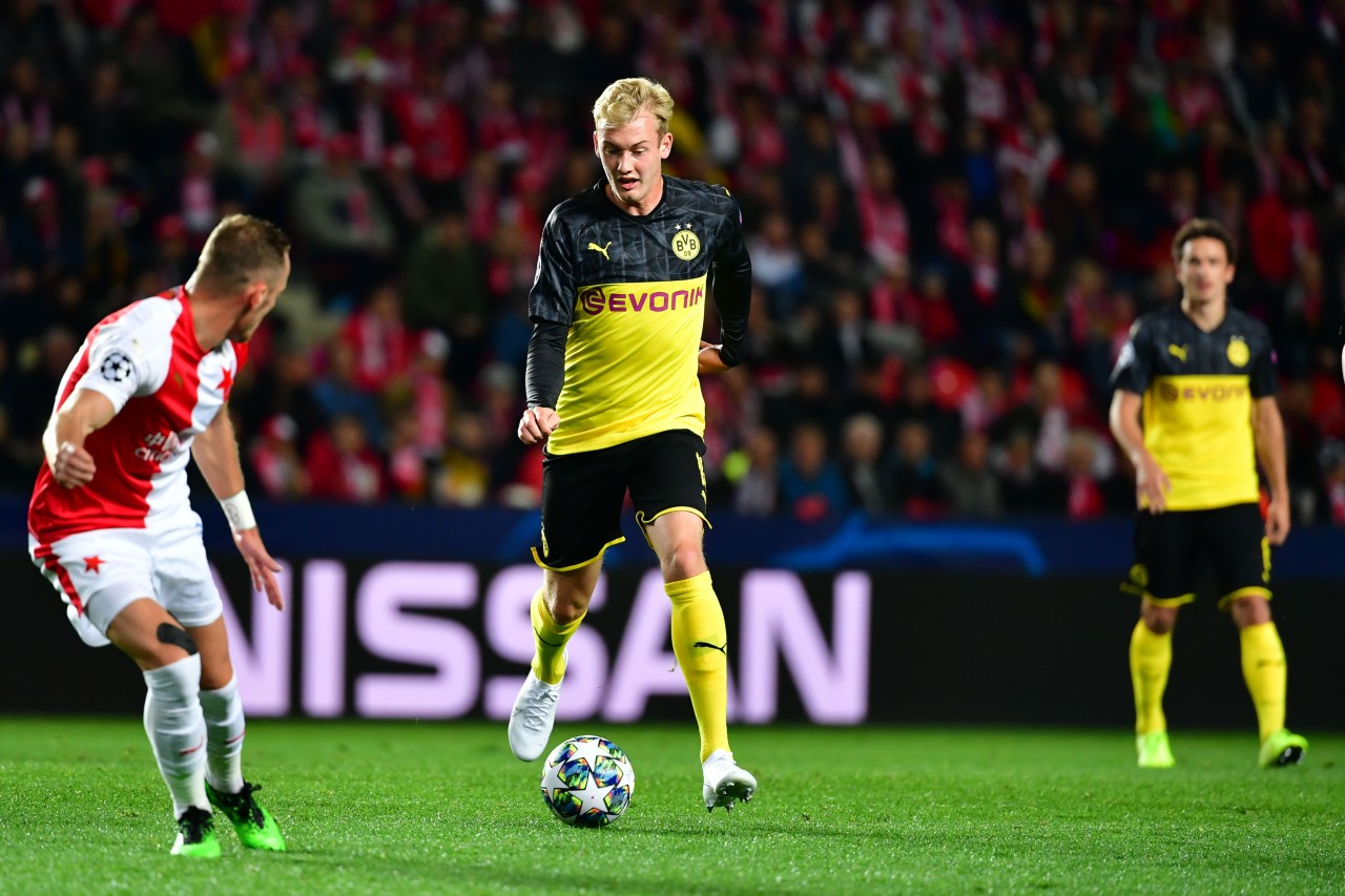 Julian Brandt und der BVB hatten bei Slavia Prag ihre liebe Müh und Not.