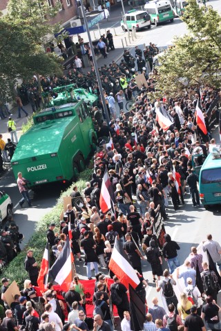 Rund 700 Neonazis waren unterwegs.