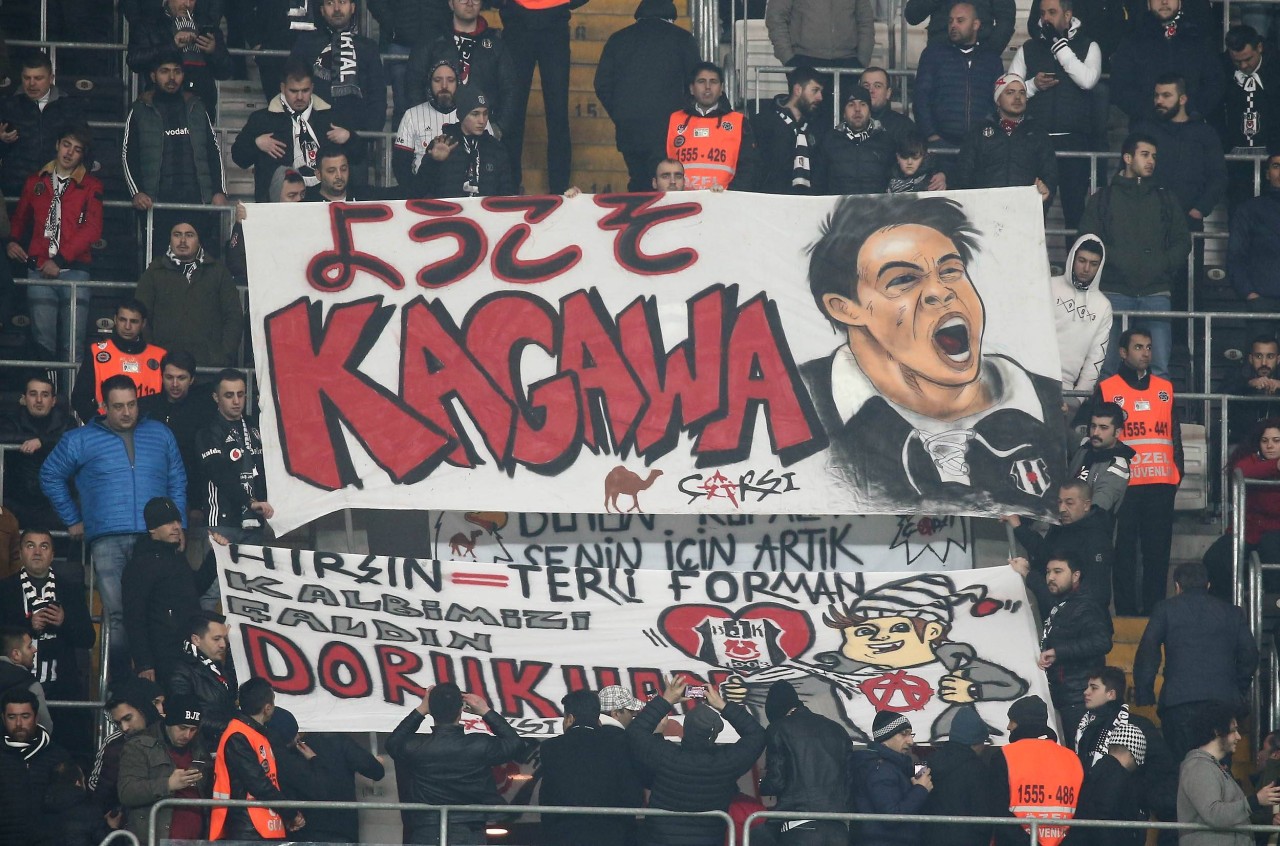 Die Besiktas-Fans feiern Shinji Kagawa bereits als neuen Publikumsliebling.