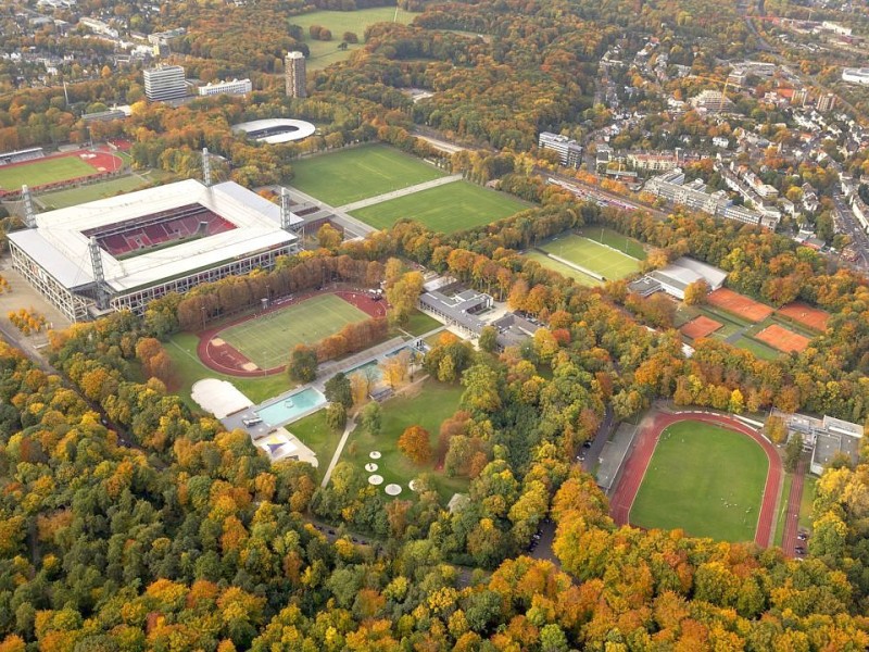 Luftbild, ReviuerEnergieStadion, 1.FC Koeln, Rhein-Energie-Stadion, 2.Bundesliga,  Koeln, Rheinland, Nordrhein-Westfalen, Deutschland, Europa