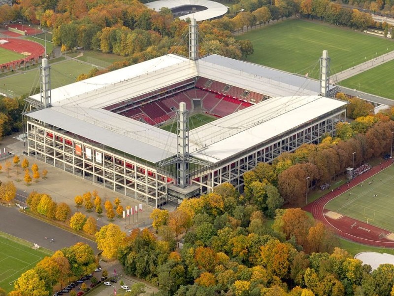 Luftbild, ReviuerEnergieStadion, 1.FC Koeln, Rhein-Energie-Stadion, 2.Bundesliga,  Koeln, Rheinland, Nordrhein-Westfalen, Deutschland, Europa