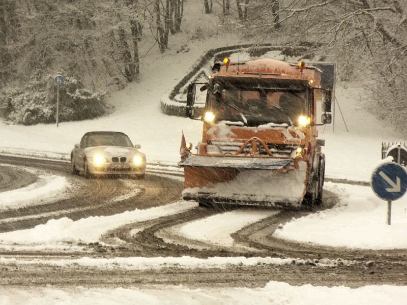 In Kleve schneite es bereits am Freitagmorgen. Foto: Heinz Holzbach