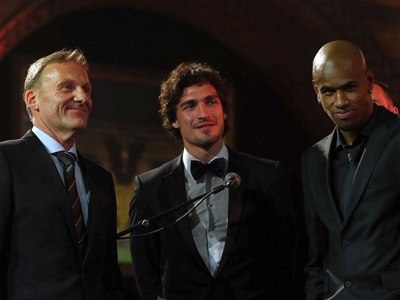 Hans-Joachim Watzke, Mats Hummels und Felipe Santana.