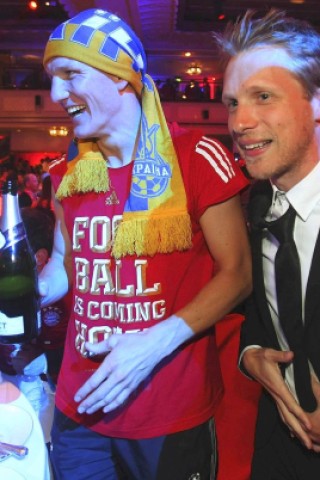 Bastian Schweinsteiger und Oliver Pocher