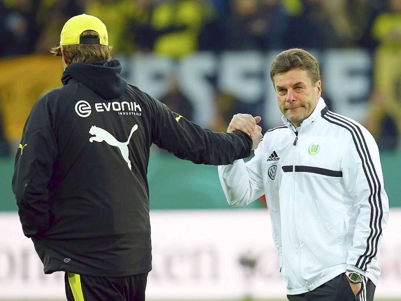 Der BVB schlägt den VfL Wolfsburg im DFB-Pokal-Halbfinale mit 2:0. Die Impressionen aus dem Signal Iduna Park.