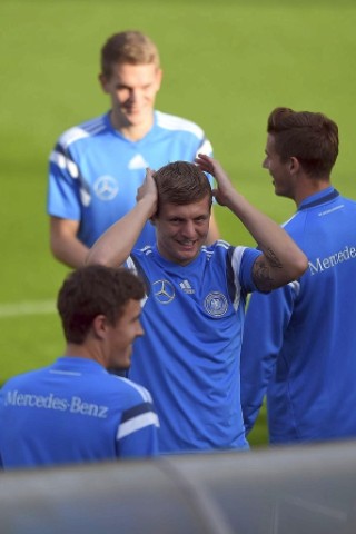 Abschlusstraining der Nationalmannschaft in Essen.