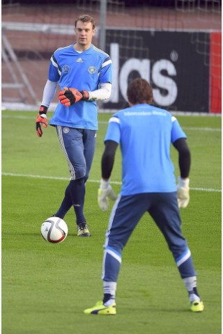 Abschlusstraining der Nationalmannschaft in Essen.