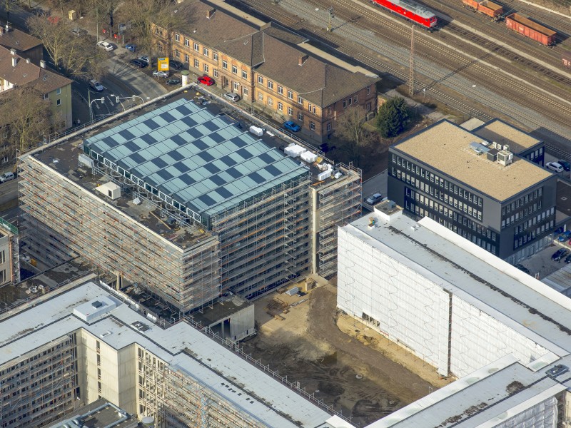 neues Justizzentrum an der Fiege-Braurei mit Anwältehaus,  Bochum, Ruhrgebiet, Nordrhein-Westfalen, Deutschland