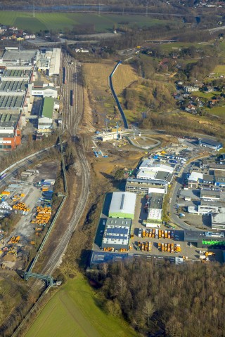 Autobahnverbindung zwischen A44 und Opel-Ring,  Bochum, Ruhrgebiet, Nordrhein-Westfalen, Deutschland