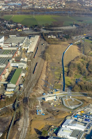 Autobahnverbindung zwischen A44 und Opel-Ring,  Bochum, Ruhrgebiet, Nordrhein-Westfalen, Deutschland