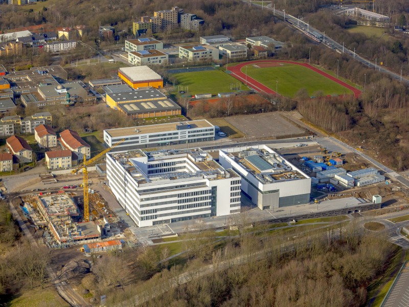 Gesundheitscampus Bochum, Neubau der Hochschule für Gesundheit,  Gesundheitscampus NRW, Nähe Ruhruniversität,  Bochum, Ruhrgebiet, Nordrhein-Westfalen, Deutschland