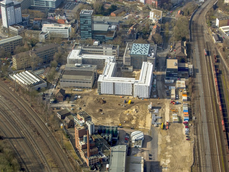 neues Justizzentrum an der Fiege-Braurei mit Anwältehaus,  Bochum, Ruhrgebiet, Nordrhein-Westfalen, Deutschland