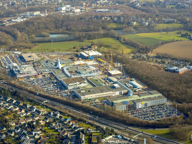 Ruhrpark Einkaufszentrum im Umbau,  Bochum, Ruhrgebiet, Nordrhein-Westfalen, Deutschland