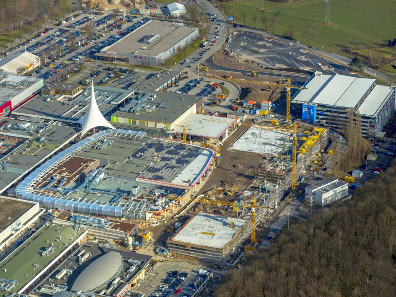 Ruhrpark Einkaufszentrum im Umbau,  Bochum, Ruhrgebiet, Nordrhein-Westfalen, Deutschland