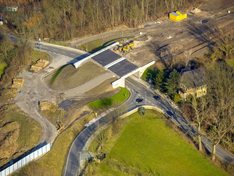 Autobahnverbindung zwischen A44 und Opel-Ring,  Bochum, Ruhrgebiet, Nordrhein-Westfalen, Deutschland