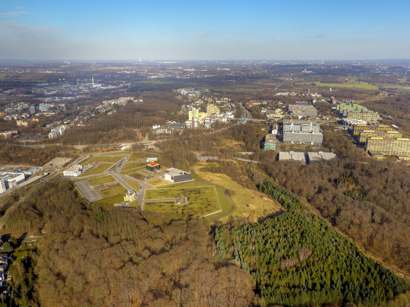 Neubau der Fakultät für Sportwissenschaft am BioMedizinPark, Gesundheitscampus Bochum, Nähe Ruhruniversität,  Bochum, Ruhrgebiet, Nordrhein-Westfalen, Deutschland