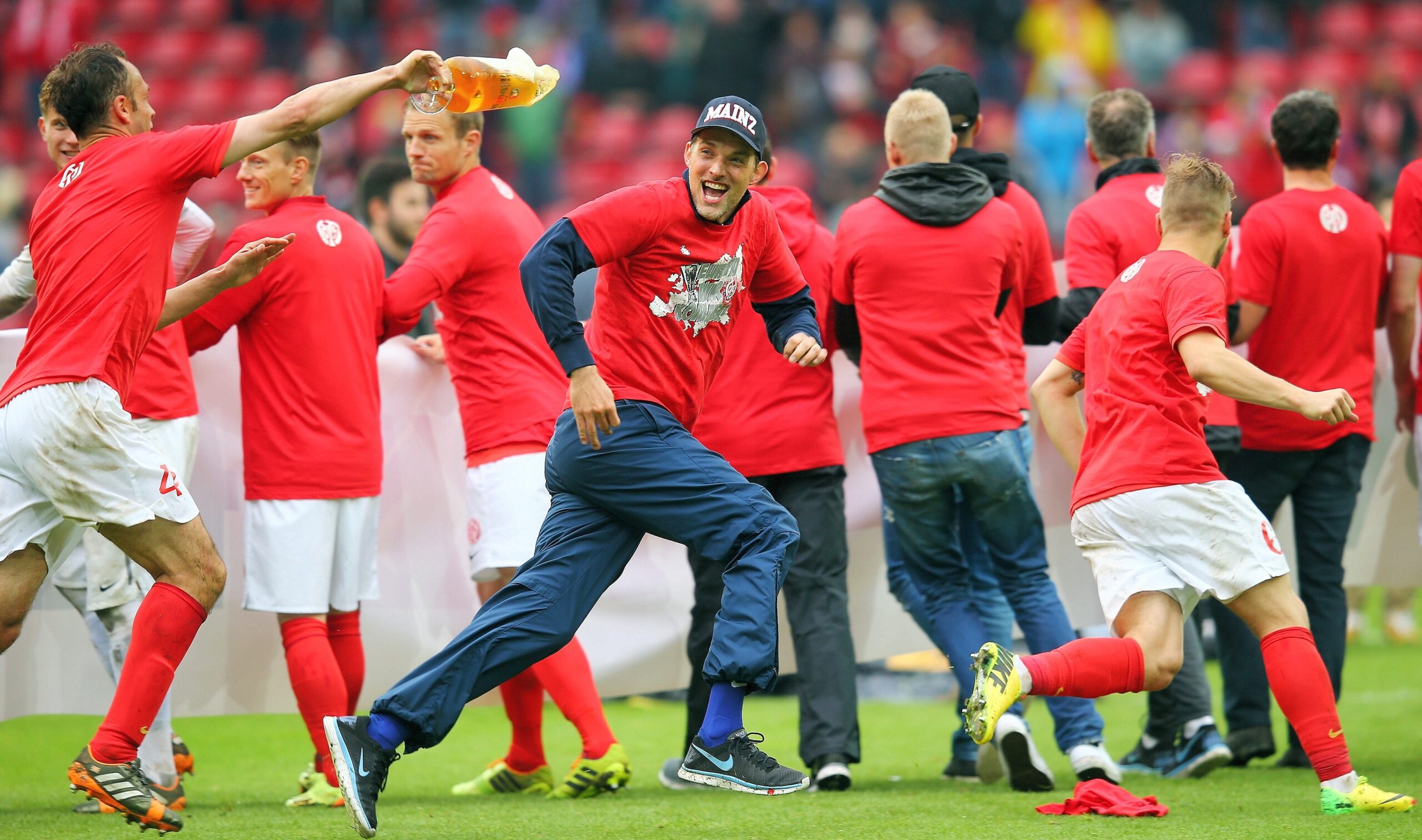 Zuvor hatte Tuchel aber allen Grund zu feiern. Weil er mit Mainz ...