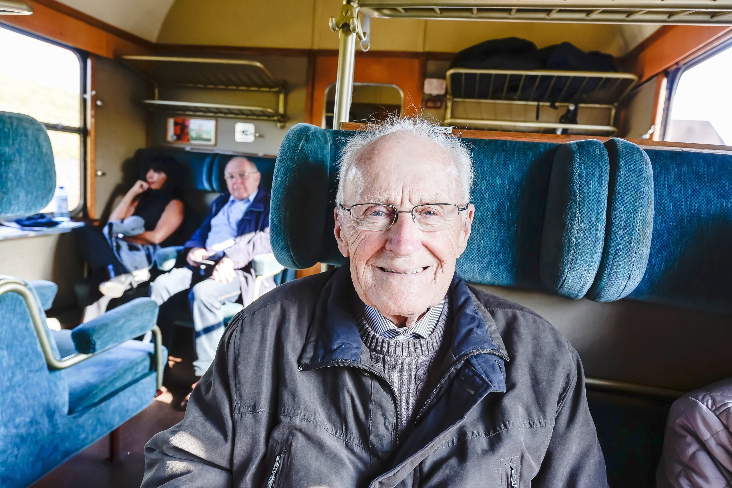 Herbert Schäfer (90) hat im Zug das Steigerlied gesungen.