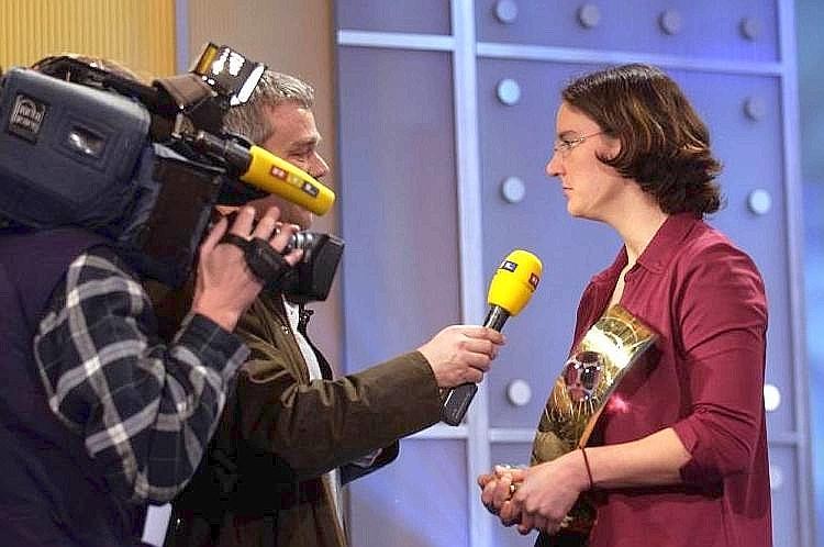 ... ein seltenes Bild des zurückhaltenden Stars. Bei der Fifa-Veranstaltung 2003 traf sie ...