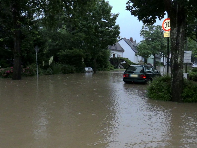 Auch Erkrath litt unter massiven Regenmengen.