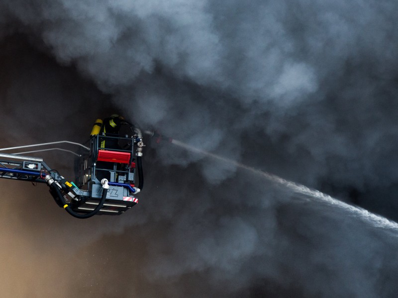 Großbrand im Toom-Baumarkt in Oer-Erkenschwick.