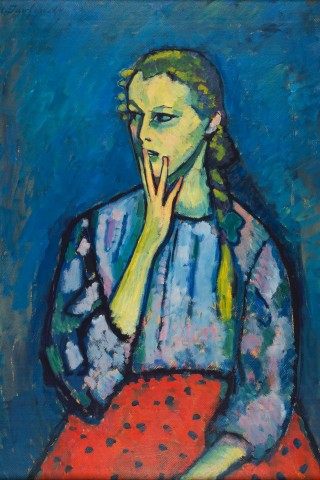 Alexej von Jawlensky - Mädchenbildnis, 1909. Öl auf Leinwand, 92 x 67,2 cm.