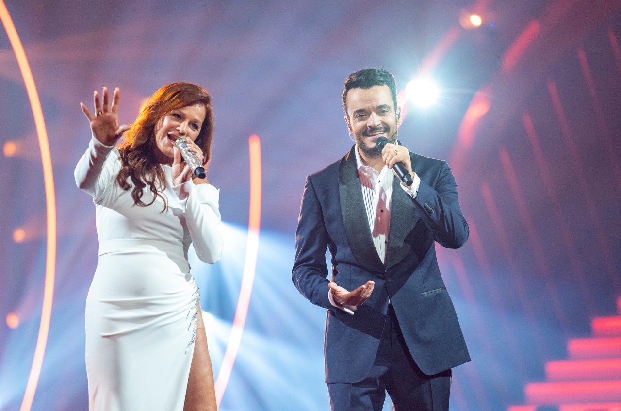 Andrea Berg und Giovanni Zarrella, hier im September 2021, stehen bald schon wieder zusammen auf der Bühne.