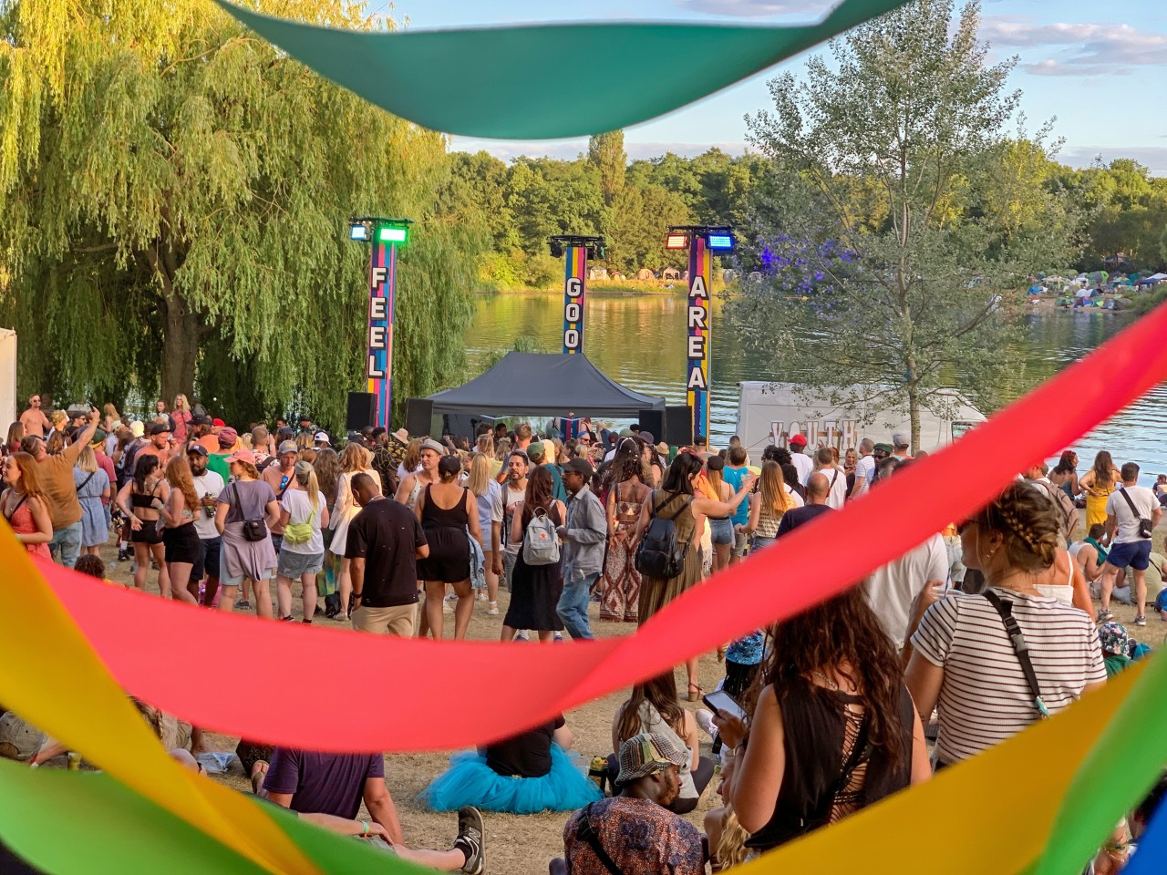 Das „Summerjam“ findet traditionell am Fühlinger See in Köln statt. Hier eine Aufnahme von Samstag.