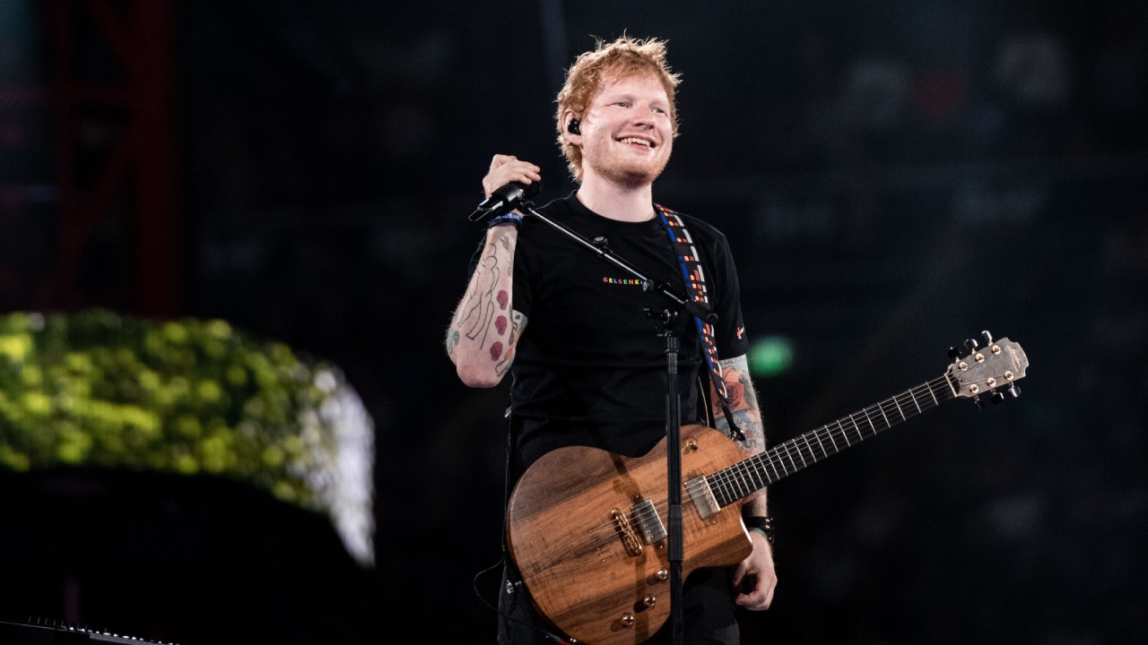 Ed Sheeran ist begeistert von der Veltins-Arena in Gelsenkirchen.